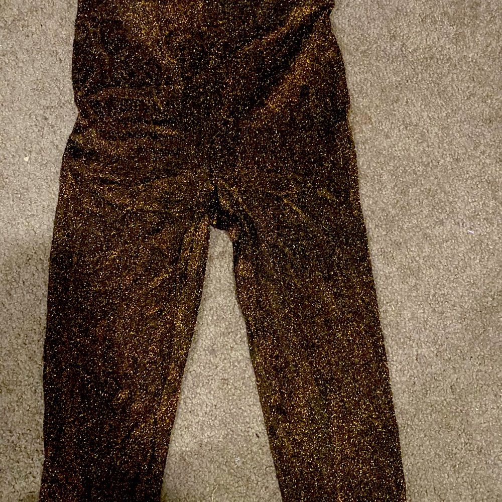 Black and copper shimmering leggings in perfect condition worn once size Large